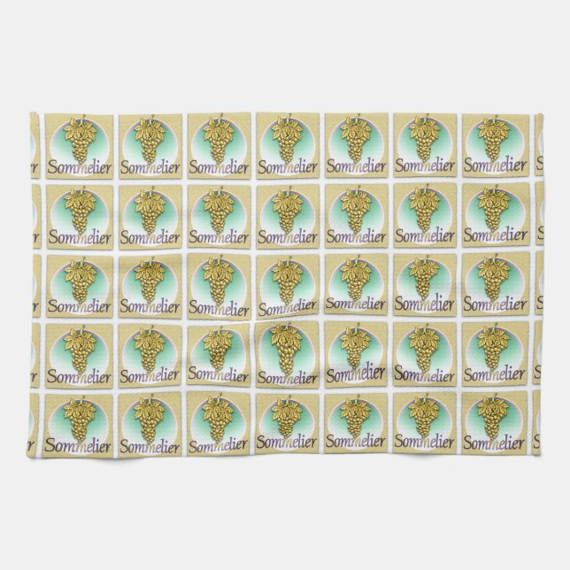 Sommelier Symbol Kitchen Towel (Horizontal)
