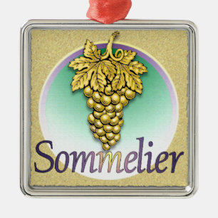 Sommelier Symbol Metal Ornament