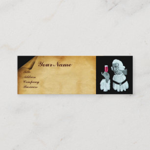 SOMMELIER WINE TASTING  PARTY,RED WAX SEAL MINI BUSINESS CARD