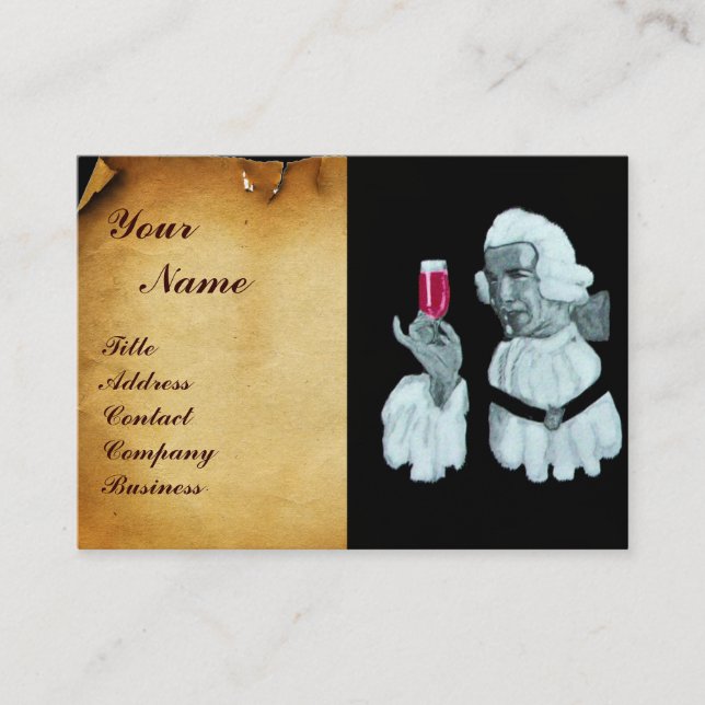 SOMMELIER WINE TASTING  PARTY,RED WAX SEAL,Pearl Business Card (Front)