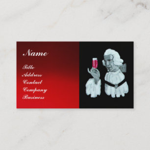 SOMMELIER WINE TASTING  PARTY,RED WAX SEAL,Pearl Business Card