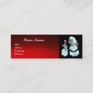 SOMMELIER WINE TASTING  PARTY,RED WAX SEAL,Pearl Mini Business Card