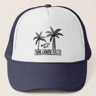Sommer Sonne und Meer - "SALUDOS" - Palmendekor Trucker Hat