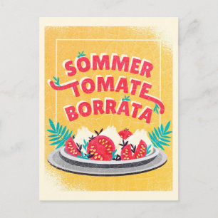 Sommer Tomate Borratta Postcard
