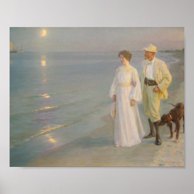 Sommeraften ved Skagens Strand Poster (Front)