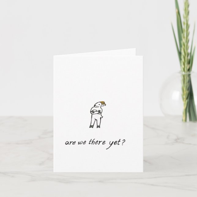 "Sommes-nous encore là ?" carte de voeux vierge (Devant)