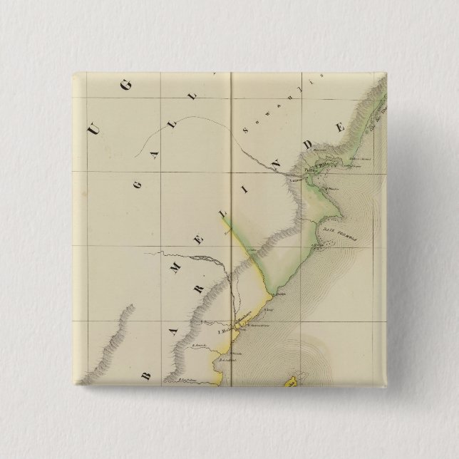 Somolia, Kenya 40 2 Inch Square Button (Front)