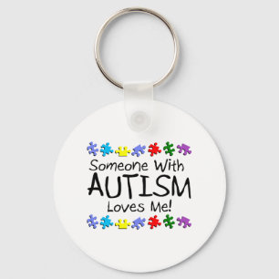Somone With Autism Loves Me (PP) Keychain