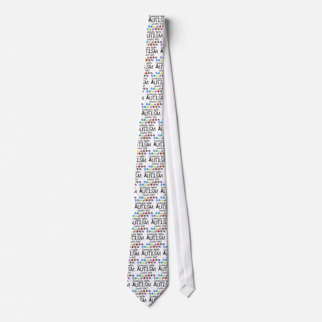 Somone With Autism Loves Me (PP) Tie (Front)