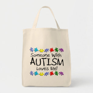 Somone With Autism Loves Me (PP) Tote Bag