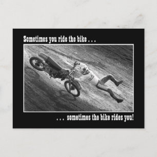 Somtimes you ride the bike... postcard