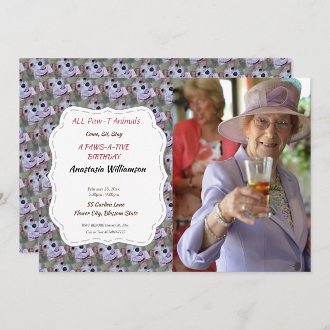 SON 1ER ANNIVERSAIRE INVITATION (Devant / Derrière)