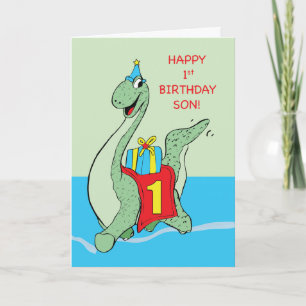 Son, 1st Birthday Dinosaur Card