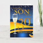 Son 30th Birthday Greeting Card  Special Son<br><div class="desc">A modern trendy card for Son's 30th Birthday</div>