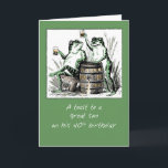 Son 40th Birthday Frogs Toasting with Beer Card<br><div class="desc">Your Son will certainly like this fun card. Put a smile on his face with these frogs toasting with beer and ready to celebrate his 40th Birthday.</div>
