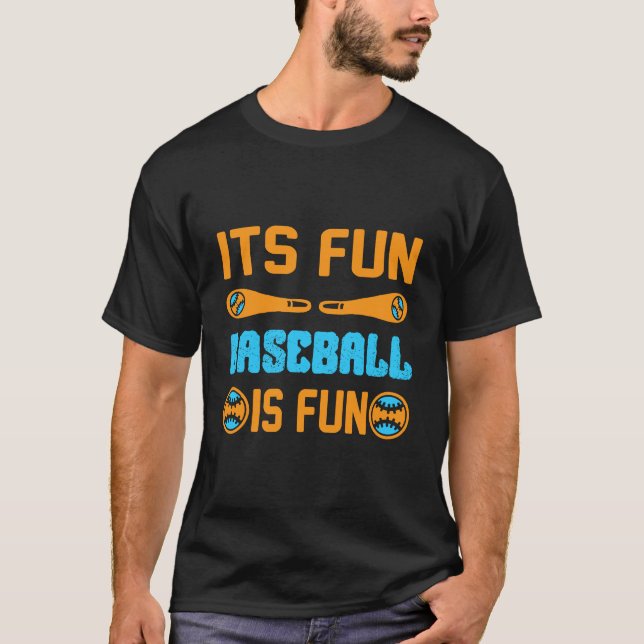 Son amusant baseball est amusant T-shirt Design (Devant)