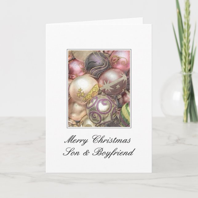 son and boyfriend Merry Christmas card (Front)