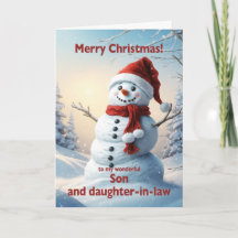 Son and Daughter in Law Christmas Snowman 
