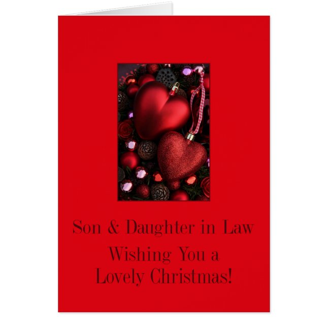 son and daughter in law Merry Christmas card (Front)