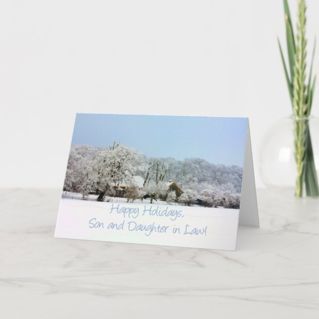 son and daughter in law Merry Christmas card (Front)