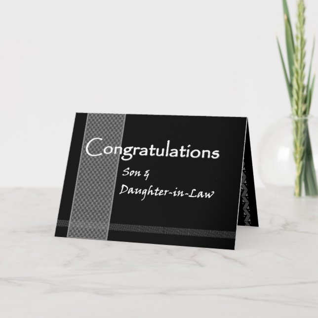 Son and Daughter-in-Law Wedding Congratulations Card (Front)