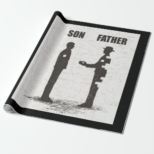 Son And Father Wrapping Paper