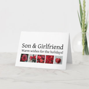 son and girlfriend Merry Christmas card