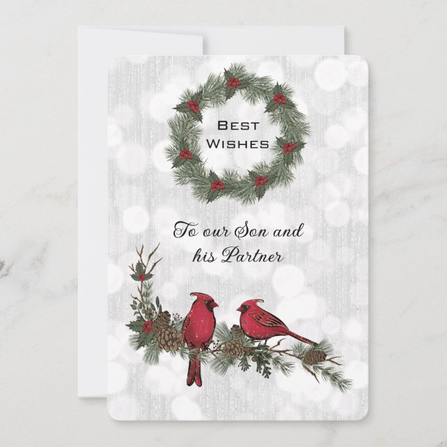 Son and Partner Red Cardinal Christmas (Front)