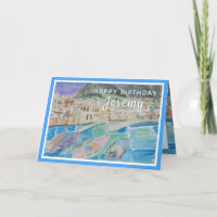 Son Anniversaire Personnalise le nom Carte de voil