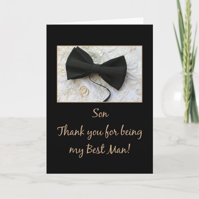 son    best man thank you card (Front)