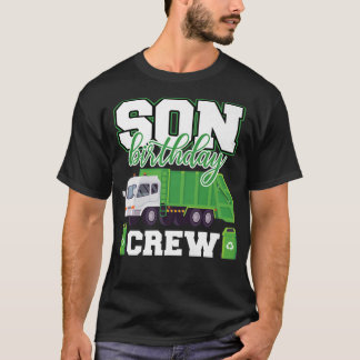 Son Birthday Crew Garbage Truck Family Matching Bi T-Shirt
