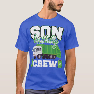 Son Birthday Crew Garbage Truck Family Matching Bi T-Shirt