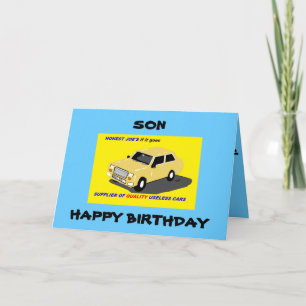 SON BIRTHDAY FUNNY CARD