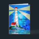 Son Birthday Lighthouse Beacon of Light for Sea Card<br><div class="desc">For Son
See other categories with the same/similar images for birthdays and other expressions.</div>