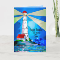 Son Birthday Lighthouse Beacon of Light for Sea