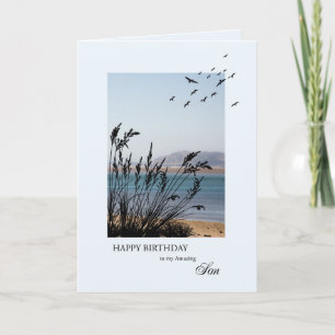 Son Birthday, Seaside Scene Card