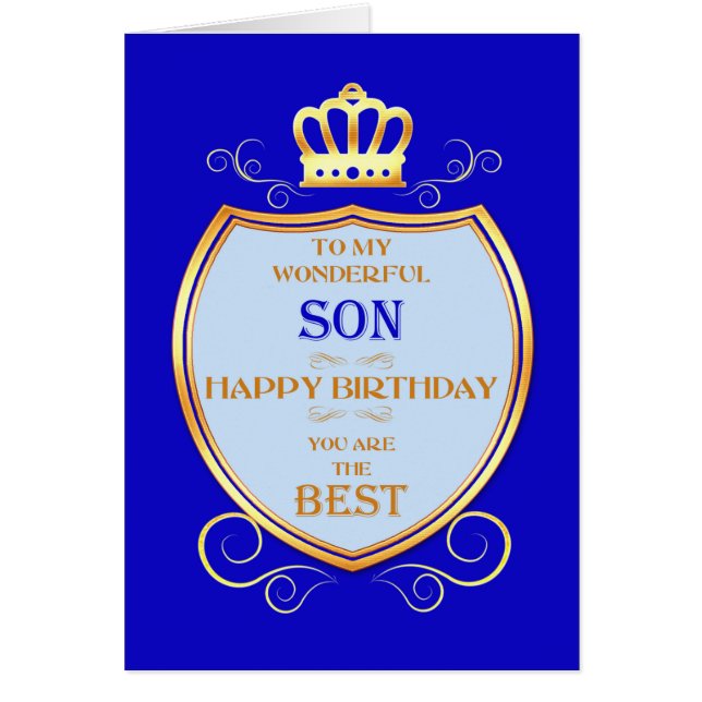 Son Birthday with Shield (Front)