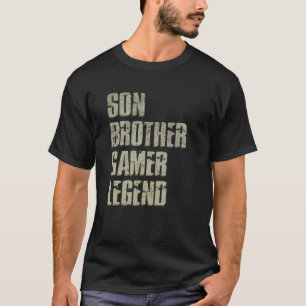 Son Brother Gamer Legend For Teenage Boys Christma T-Shirt