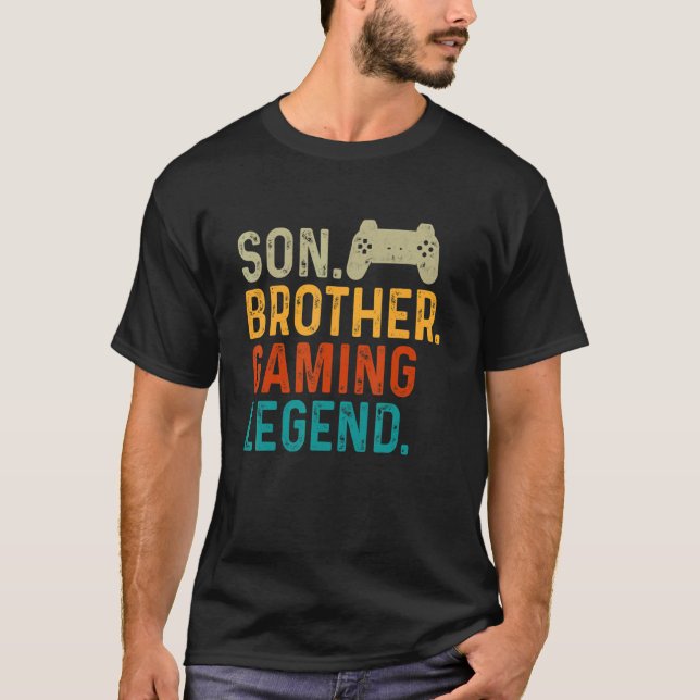 Son Brother Gaming Legend Gamer Video Gamer Pc Ner T-Shirt (Front)