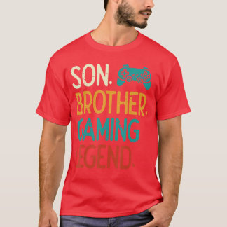 Son Brother Gaming Legend Retro Gamer Boys Youth M T-Shirt