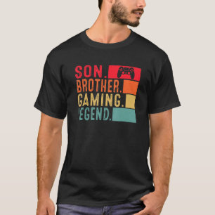 Son Brother Gaming Legend Video Gamer For Boys Ki T-Shirt