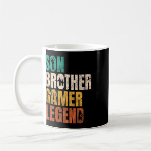 Son Brother Video Gamer Legend Matching Family Sib Coffee Mug