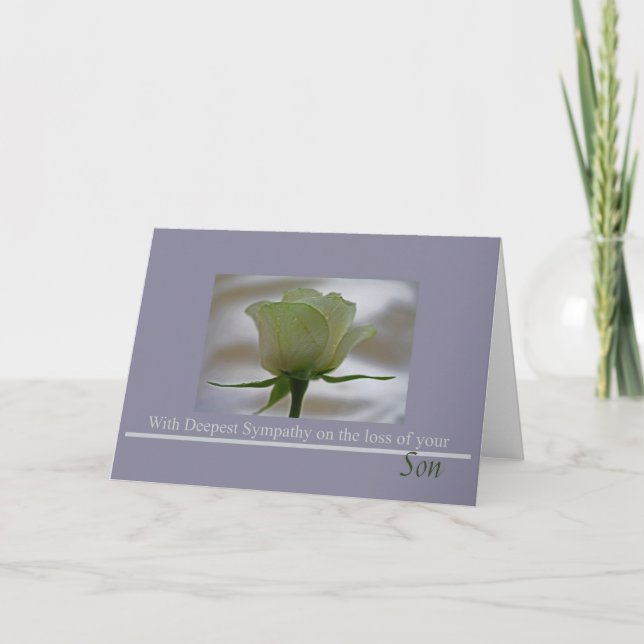 son Carte Sympathy avec Roses (Devant)