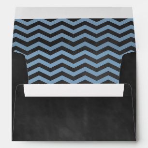 Son Chalkboard & Chevrons Bleus Sweet 16 Enveloppe