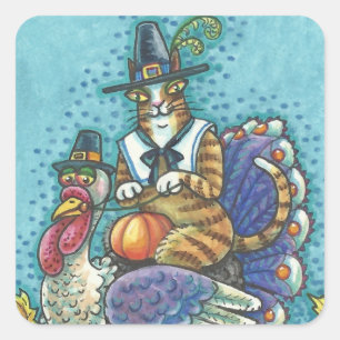 SON CHAT N'FITZ SUR THANKSGIVING TURKEY STICKERS
