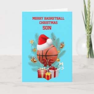 Son Christmas Basketball Holiday Card