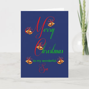 Son Christmas Scrolls Holiday Card