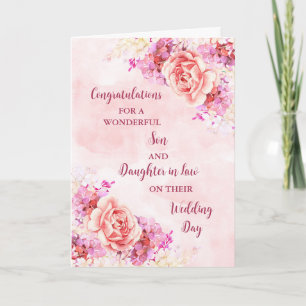 Son & Daughter in Law Wedding Day Congratulations Card