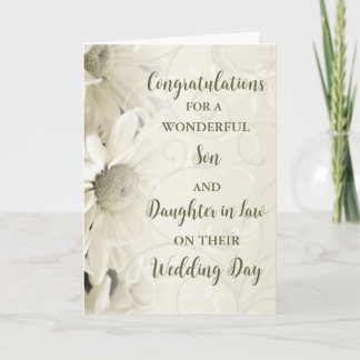 Son & Daughter in Law Wedding Day Congratulations Card