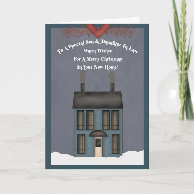 Son & Duaghter In Law, 1st Christmas in New Home Holiday Card (Front)